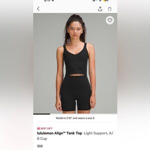 lululemon athletica align tank top
